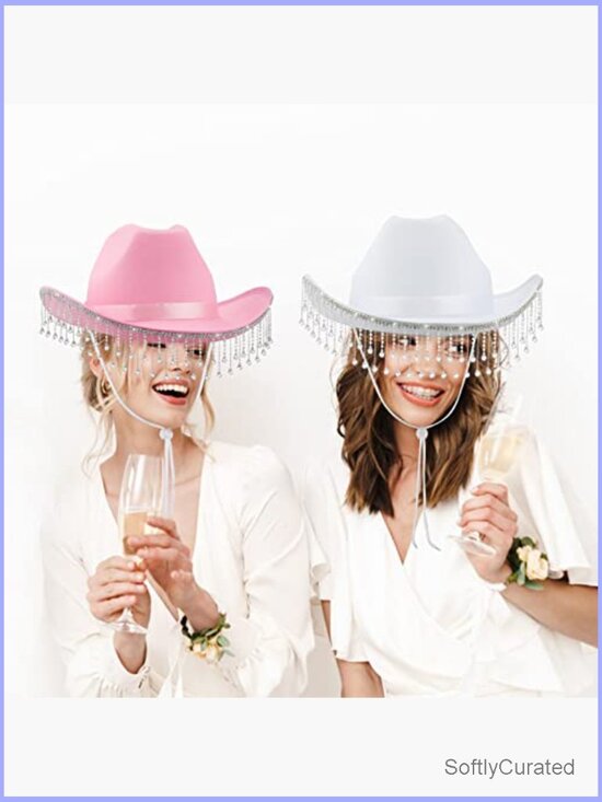 Rhinestone Cowboy Hat for Women Bachelorette Party Wedding Bride